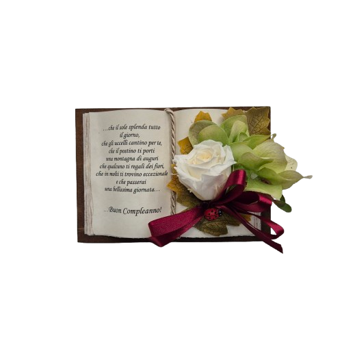 Libro artigianale buon compleanno che il sole splenda