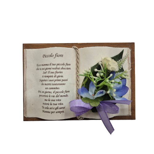 Libro artigianale piccolo fiore mamma