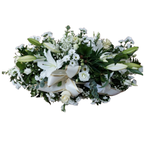 Cuscino funebre total white